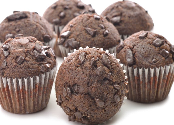 Low Calorie Triple Chocolate Chunk Muffins