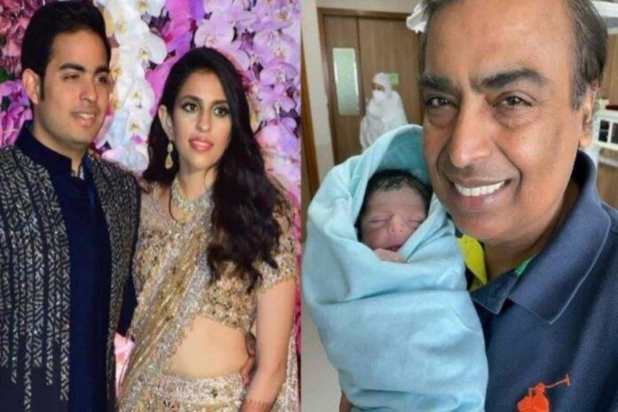 Akash-Shloka Become Parents: See Baby’s First Pic With Mukesh Ambani